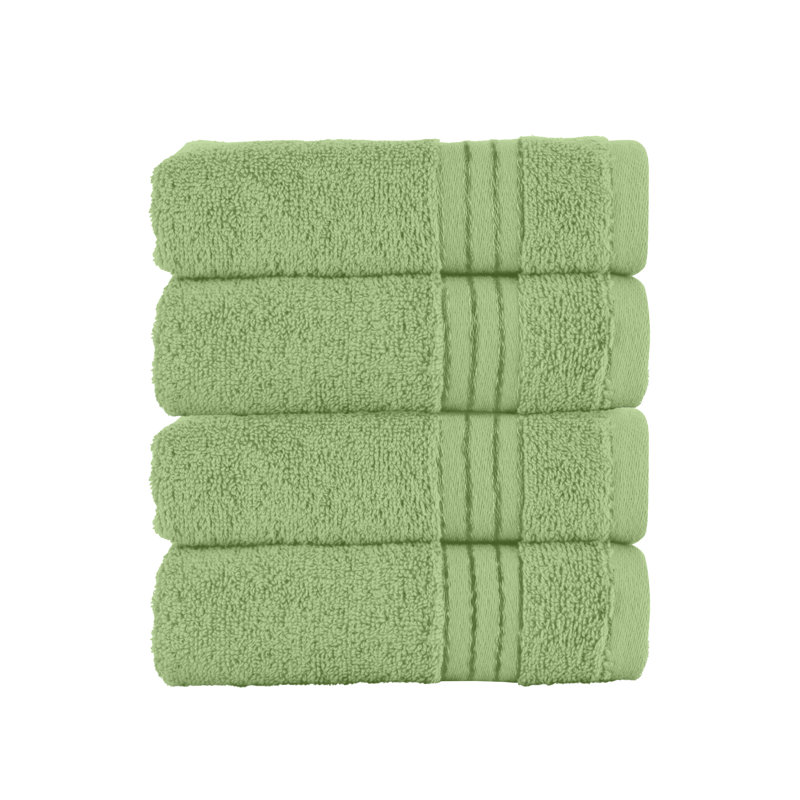 Elegant Comfort 100% Turkish Cotton 4-Piece Towel Set – Ultra Soft, Highly Absorbent, Quick Dry Bathroom Towels, Sage