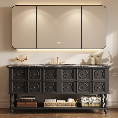 American-style vintage bathroom cabinet.