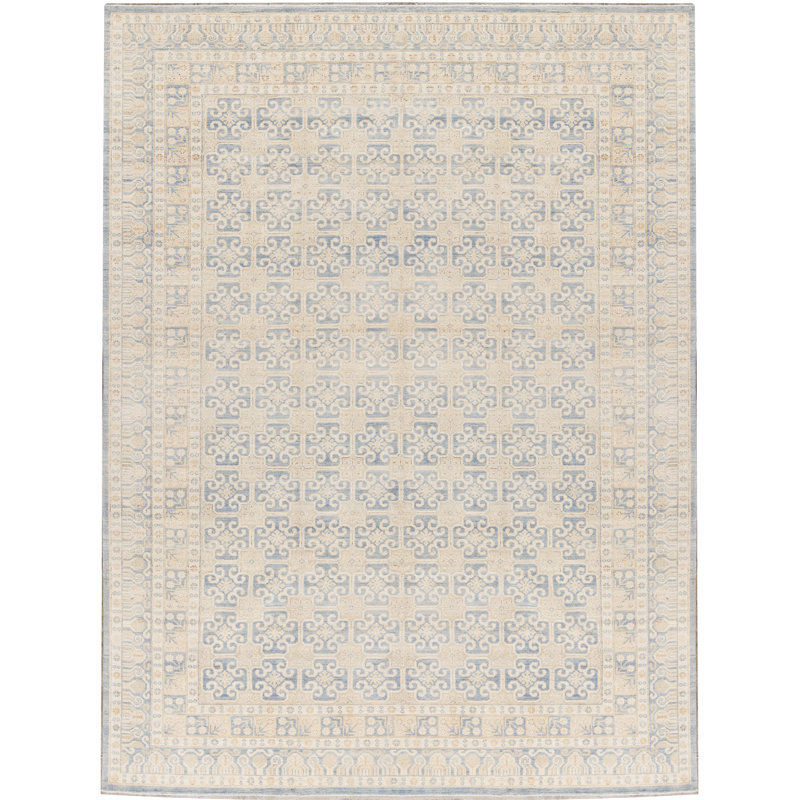 Hand-Knotted High-Quality Beige Area Rug
