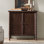 Armoire incurvée de rangement transitionnelle à 2 portes de l 32 po Lucious