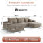 Canapé modulaire 108 po avec méridienne rembourrée 108 po-1218284765-1218336934