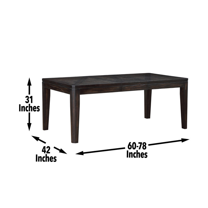 Cianciulli Gatling Extendable Dining Table, Espresso