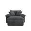 Fauteuil d'appoint surdimensionné 47 po avec repose-pieds en velours côtelé pour salon-129846061