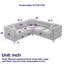 Canapé modulaire en L de 81,5 pouces, 5 coins pour différents espaces. Conception moderne et épurée avec des formes légèrement incurvées et des pieds métalliques. Structure en bois massif durable. 3 coussins. 250 lb par