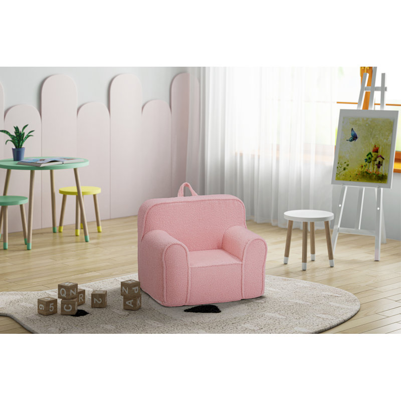 Kuddlez Kids Foam Chair Soft Pink, Pink