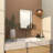 Metal Rectangle Wall Mirror with Shelves-1572614179