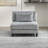 Loowit Katara 40.0"W Modern Corduroy Modular Armless Chair – Upholstered Lounge Chair with Reversible Cushions & Matching Pillow
