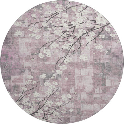 Premium Machine Washable Mayfield AMF2248 Floral Rug