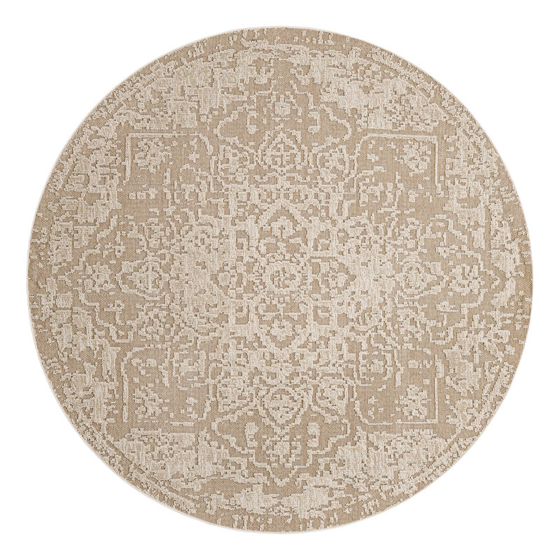 Tapis d'extérieur traditionnel, Rond 7 pi 10 po