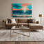 «Coastal Beach Pixels Blue», art mural sur toile-1337814110