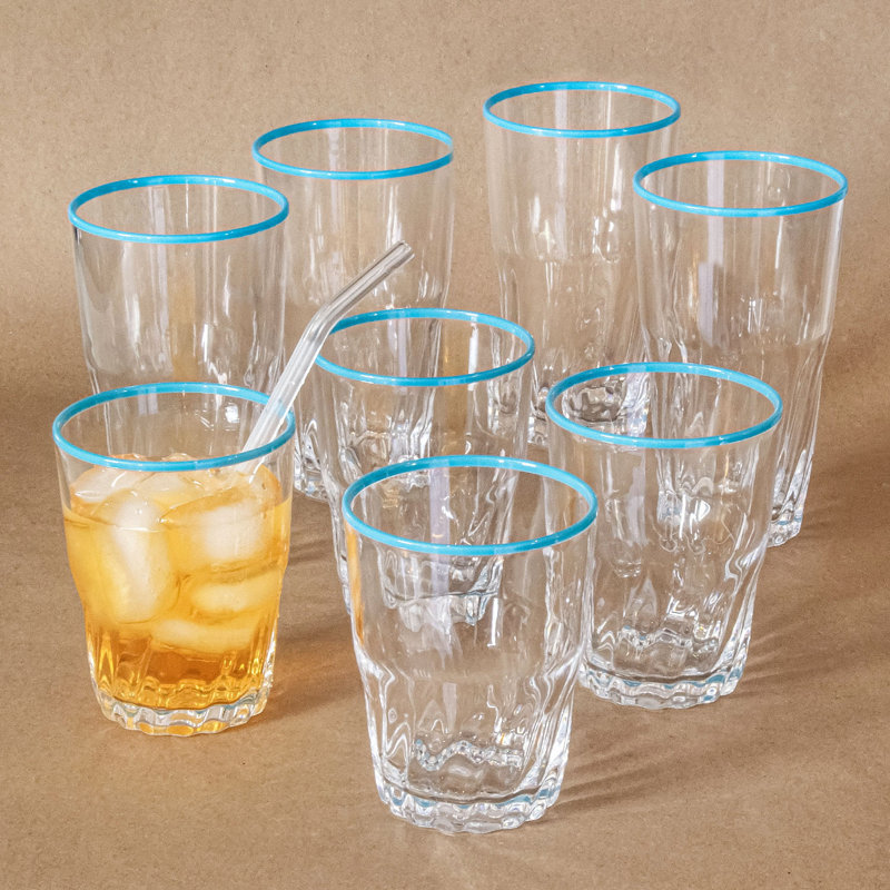 Jumbo 19 oz Dali bleu, ensemble de 8, 15 oz