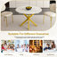 Table à manger ronde moderne et simple avec pales extensibles, base en acier au carbone en X, robuste et durable, convenant aux restaurants, petits appartements et cuisines (peut accueillir 4 à 6 personnes)