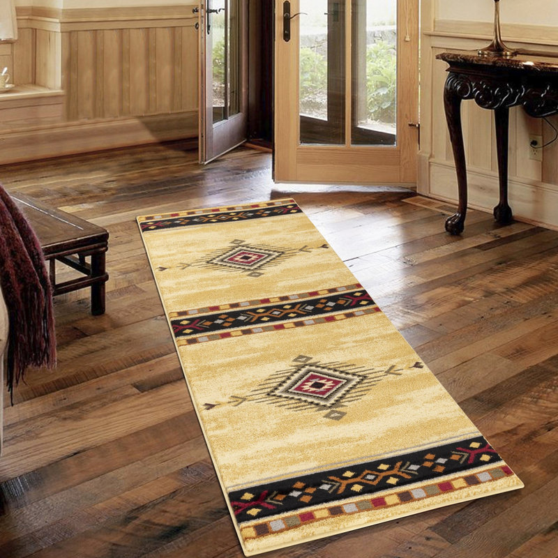Design Cream Area Mat, Versatile Use Polypropylene Floor Rug, Fire, Rectangle 7'10" x 10'3"