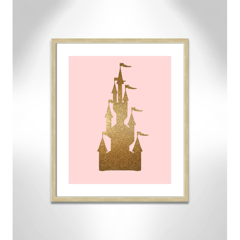 Fairytale 1, impression sur papier, H 25,5 po x l 21,5 po x P 1,19 po, Encadré de boîte champagne clair