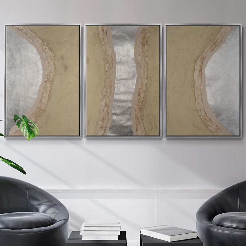 3 pièces Silver Lake I, Argent, H 40 po x l 78 po