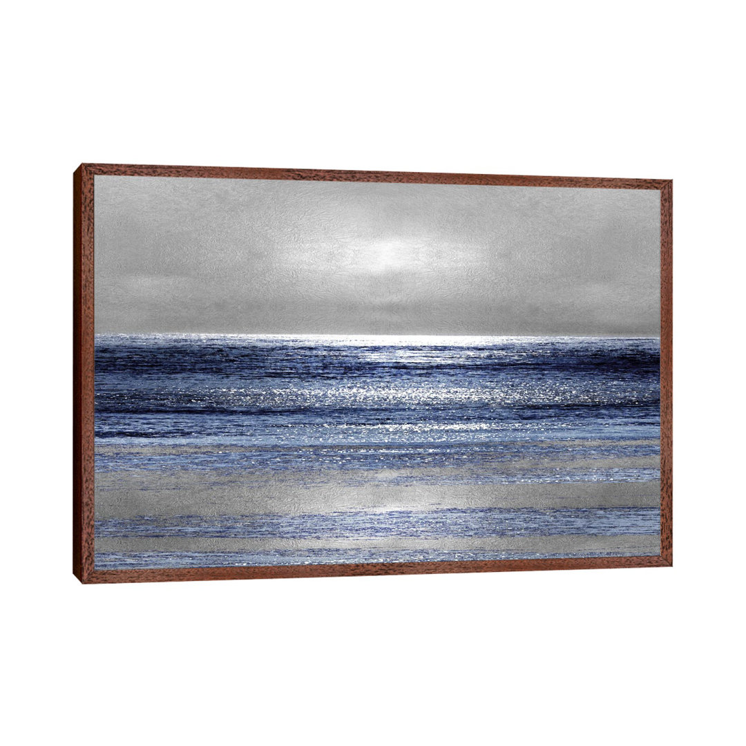 'Silver Seascape II' by Michelle Matthews Wrapped Canvas Graphic Art Print