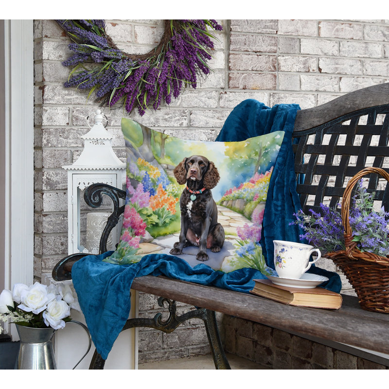 Coussin décoratif intérieur / extérieur Spring Path, H 18 po x l 18 po