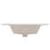 21'' x 18'' White Rectangular Vitreous China Drop-in Bathroom Sink with Overflow