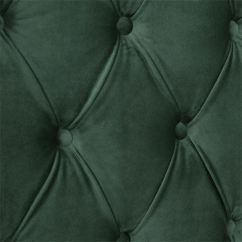 Parral Upholstered Storage Bed, Green, Single (3')