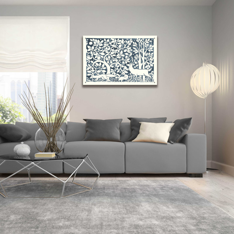 «Forest Life IV» par Miranda Thomas, art mural en verre acrylique, H 24 po x l 36 po x P 0,2 po