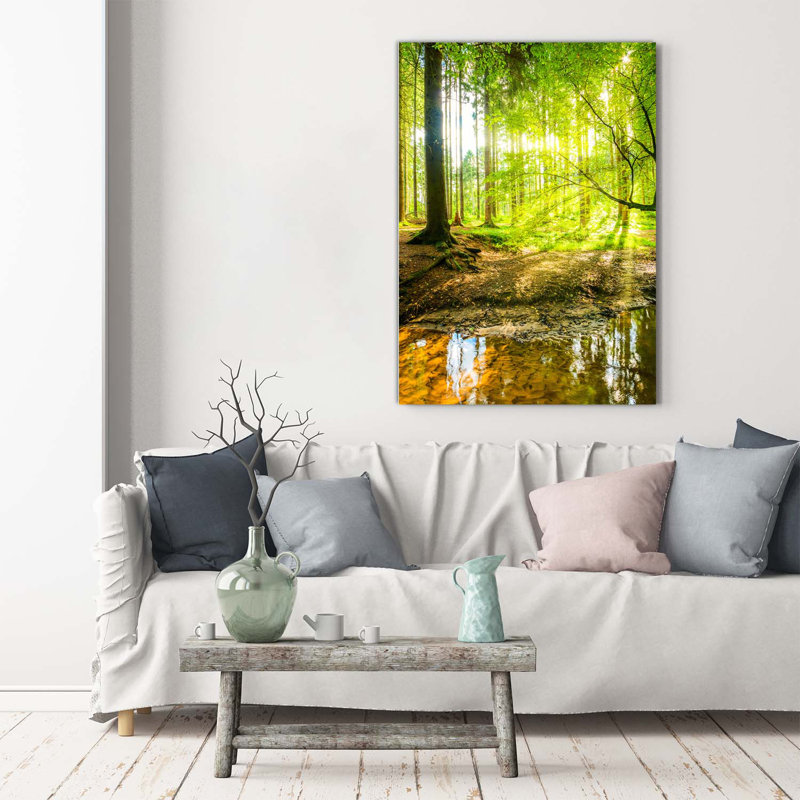Sun In The Forest - Wrapped Canvas Print