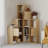 Anyila Corner Bookcase with Modular Cube Design Open and Concealed Shelves Push-to-Open Doors Modern Ladder-Style-1643021108