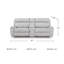 Canapé modulaire inclinable électrique 3 pièces Bucholz