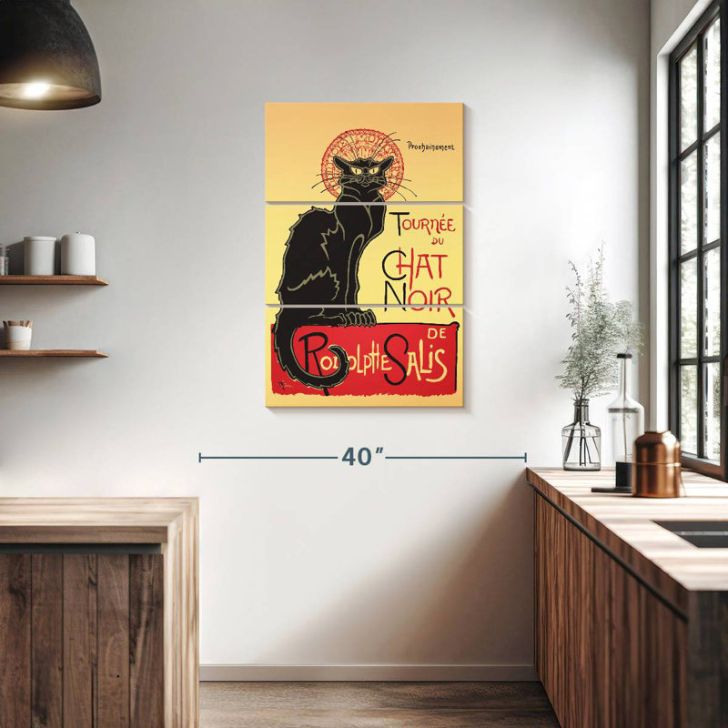 Chat noir Tergel, H 38 po x l 24 po
