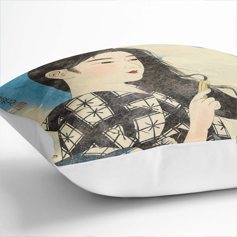 Square Throw Cushion, 40cm H x 40cm W x 15cm D, White