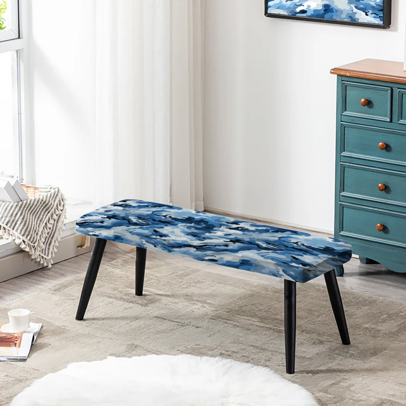 Banc rembourré noir Camen Bliss Virenque