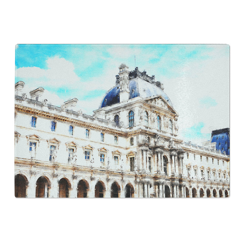 Tempered Glass Winter Palace in St. Petersburg Russia Painting Chopping Board, 28.5 cm x 39 cm
