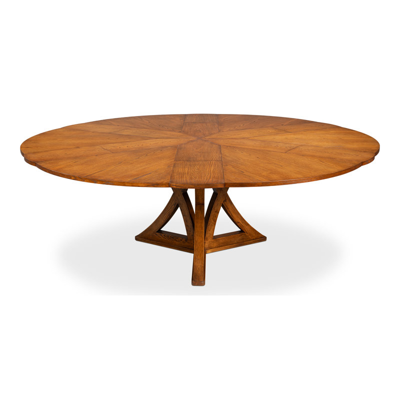 Casual Round Dining Table, 30"H x 55"L x 55"W, Tobacco Brown