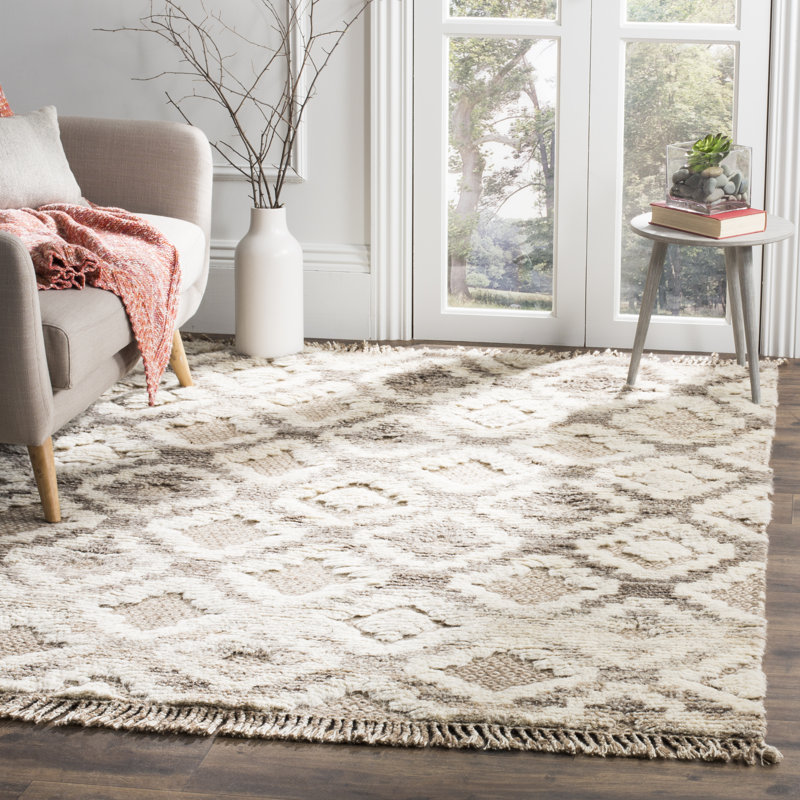 Jarrard Geometric Hand Woven Area Rug, Rectangle 183 x 274 cm