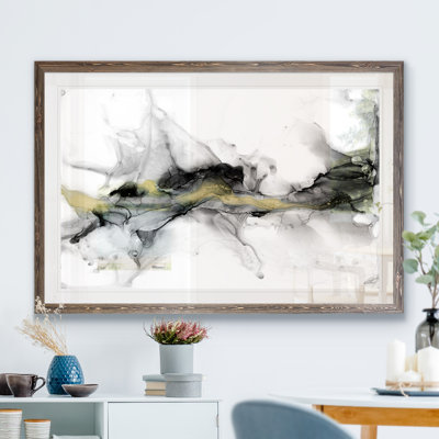 « golden précipice i » par paul cezanne-reproduction d’art sur cadre photo