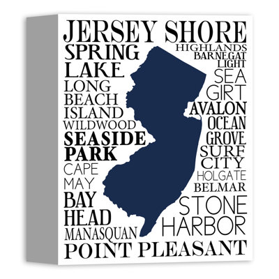 New Jersey Sore - reproduction d'art textuel sur toile