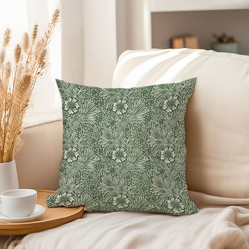 Animals William Morris Birds Damask Pattern I Cottage, Botanical William Morris IV Cottage, 16" H x 16" W