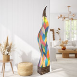 Zoye 72'' Brown Column Floor Lamp