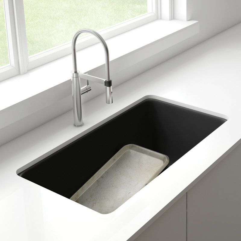 Évier de cuisine encastré à double cuve réversible 60/40 Precis SILGRANIT 33/40 anthracite, Anthracite