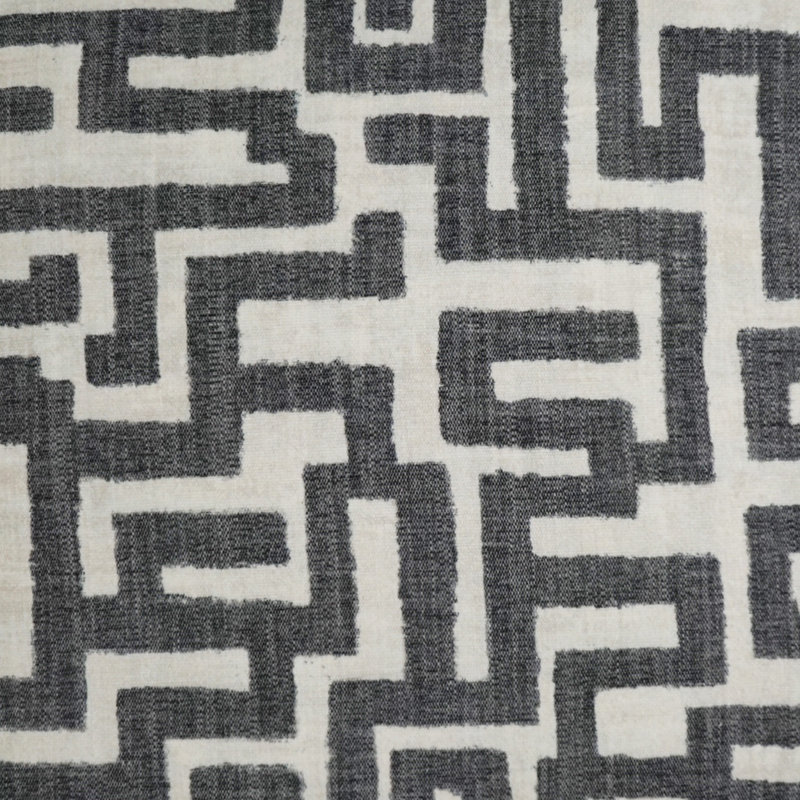 Coussin décoratif Giotto, Noir, Carré 22 po