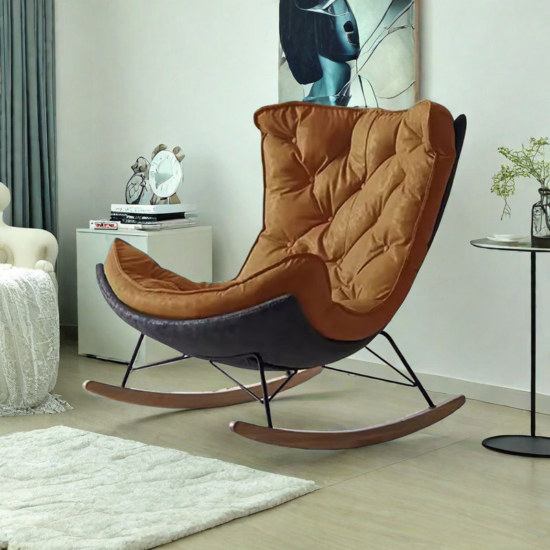 Chaise berçante nordique Casual Creative, Brun
