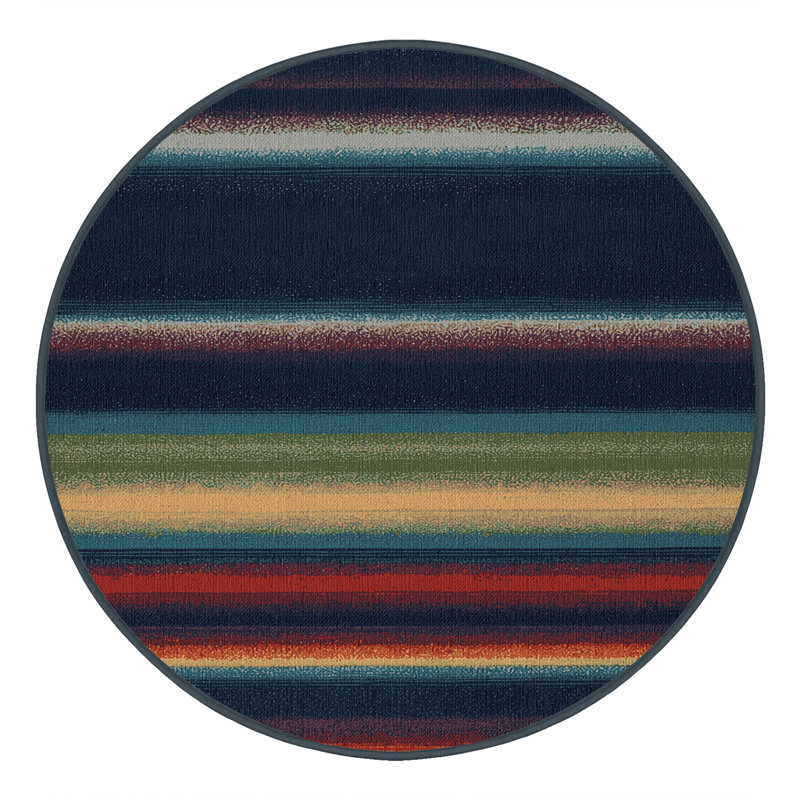 Tapis gris lavable à la machine, Rond 3 pi