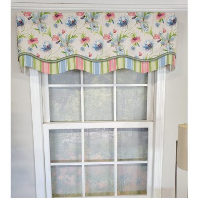 Cantonnière florale multicolore l 50 po