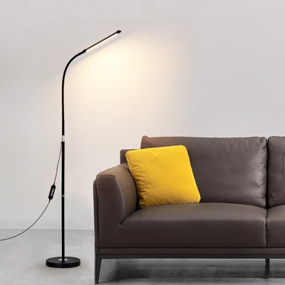 Duester 184Cm Black Reading Floor Lamp