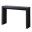 Console moderne noire à motif nervuré, console en bois, table d'entrée de l 47 po, console étroite de table d'entrée noire, table de couloir moderne, table de canapé moderne, table de salon