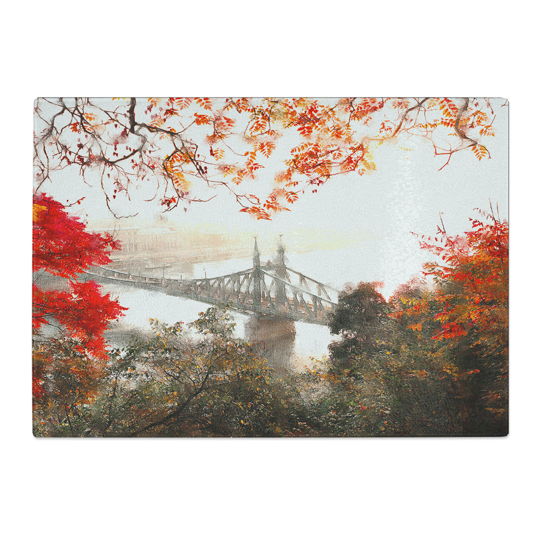 Tempered Glass Liberty Bridge in Budapest Hungary Chopping Board