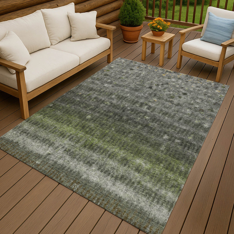 Machine Washable Indoor/Outdoor Chantille ACN2316 Stripes Rug, Rectangle 3' x 5'