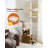 Adjustable Hright 6-Tiers Floor To Ceiling Cat Tree With Litter Box-2145788344