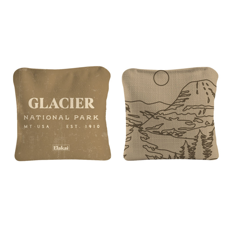 Durasuède Glacier National Park, H 6 po x l 6 po x P 1 po, Bleu