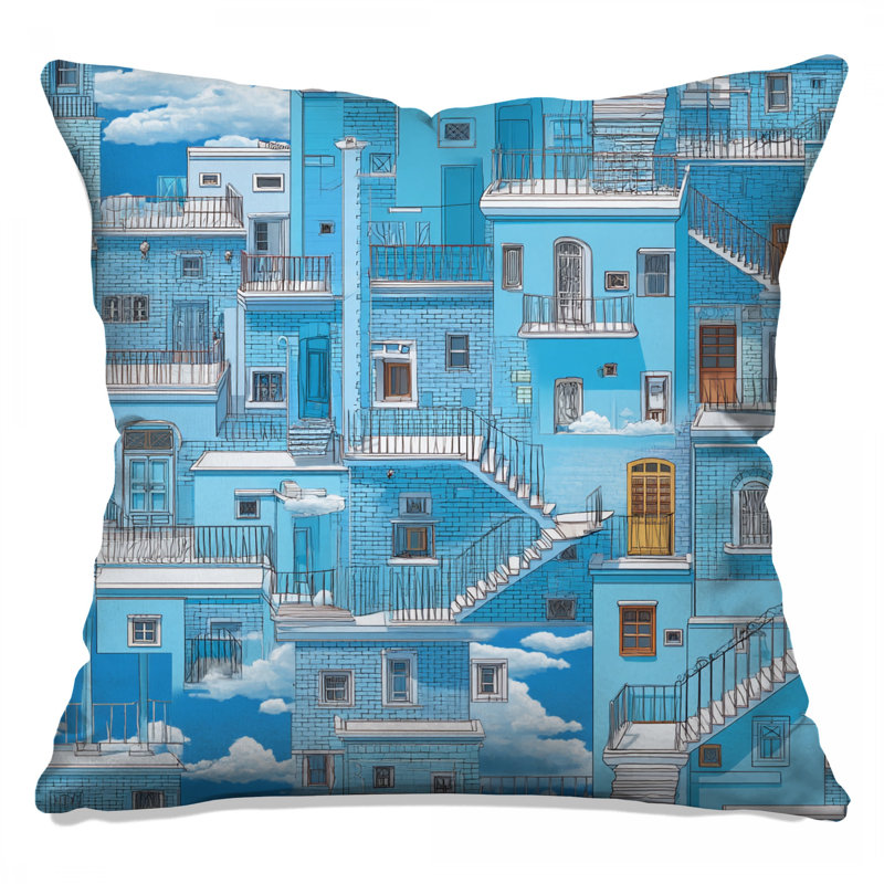 Coussin Buildings, coussins double face Architecture, 18 x 18 inches