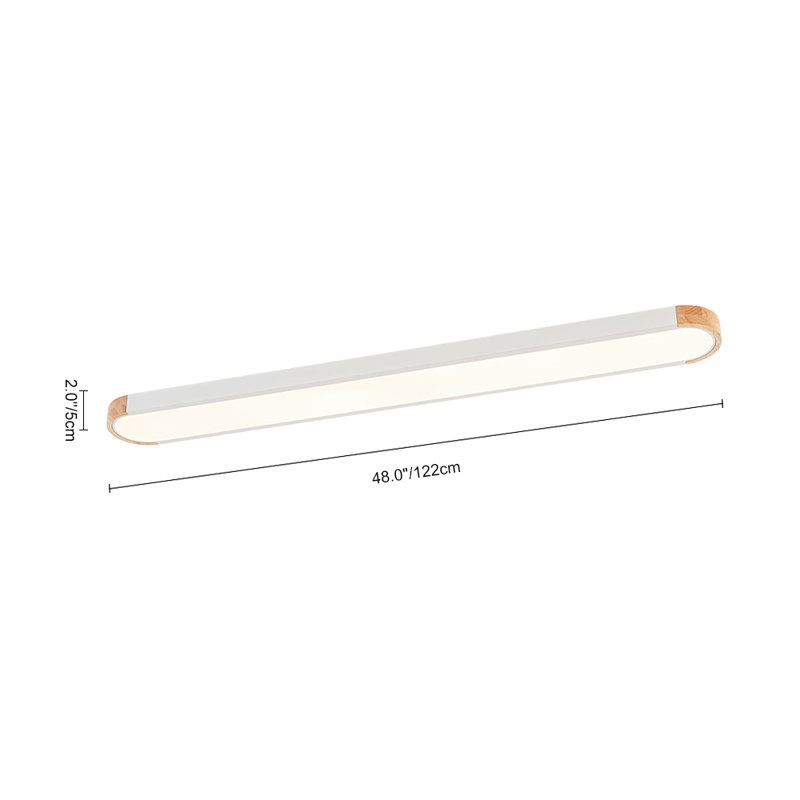 Plafonnier encastré simple à DEL 48 po Warrin Nouria, Blanc/naturel, 6 000 K